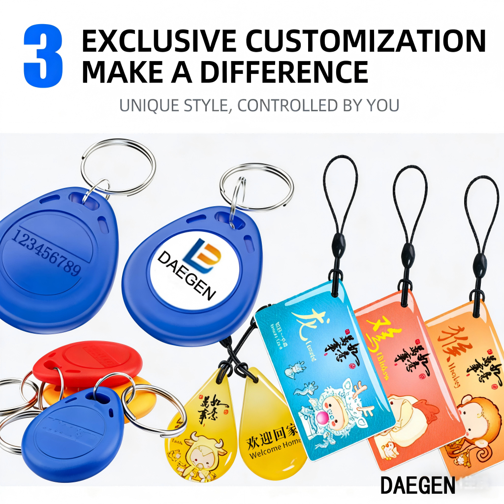 Used for community access cards, hotel door lock room cards, making membership cards and custom keychain chip cards