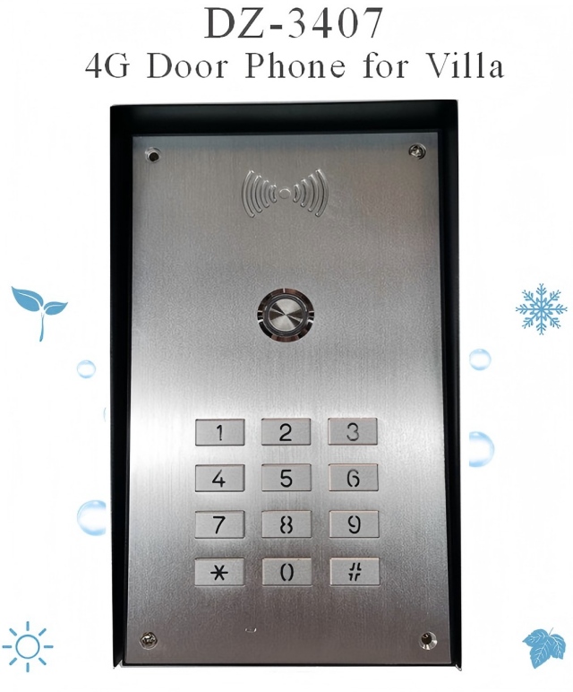 4G doorbell smart home wireless audio intercom system for villa 4G DZ-3407C0